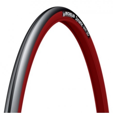 Neumatico Michelin Dynamic Sport 700x23c negro/rojo