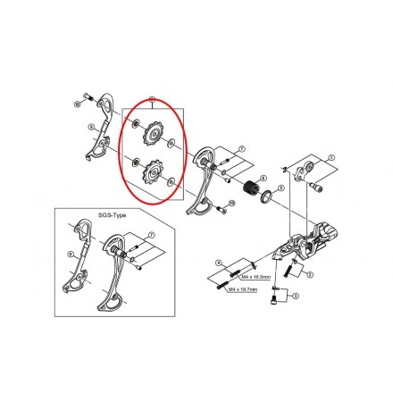 Rulinas Cambio Shimano XT 10V(M780/781/773/786)