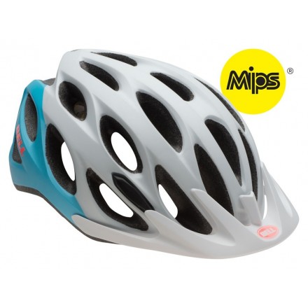 Casco Bell Coast MIPS Blanco Mate/Azul Glaciar