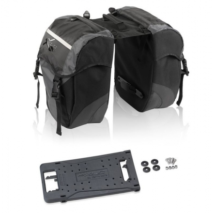 JUEGO ALFORJAS CARRY MORE XLC BA-S63 NEGRO