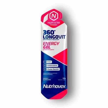 GEL LONGOVIT NUTRINOVEX 360 DRINK FRUTOS DEL BOSQUE 40G